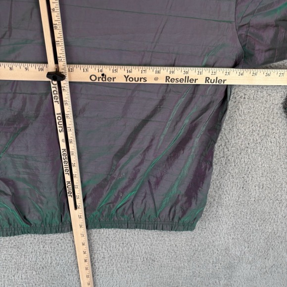 Vintage 90s Surf Style Interplanetary Body Gear Windbreaker Jacket Iridescent OS - Picture 6 of 7